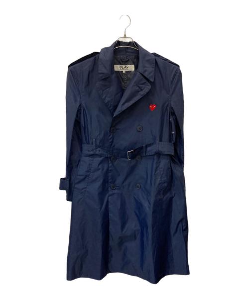 PLAY COMME des GARCONS（プレイコムデギャルソン）PLAY COMME des GARCONS (プレイコムデギャルソン) トレンチコート ネイビー サイズ:Sの古着・服飾アイテム