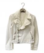 COMME des GARCONS HOMME PLUSコムデギャルソンオムプリュス）の古着「ダブルライダースジャケット」｜ホワイト