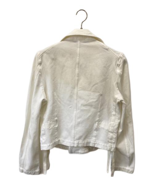 COMME des GARCONS HOMME PLUS（コムデギャルソンオムプリュス）COMME des GARCONS HOMME PLUS (コムデギャルソンオムプリュス) ダブルライダースジャケット ホワイト サイズ:Sの古着・服飾アイテム