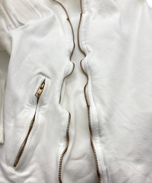 COMME des GARCONS HOMME PLUS（コムデギャルソンオムプリュス）COMME des GARCONS HOMME PLUS (コムデギャルソンオムプリュス) ダブルライダースジャケット ホワイト サイズ:Sの古着・服飾アイテム