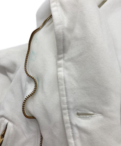 COMME des GARCONS HOMME PLUS（コムデギャルソンオムプリュス）COMME des GARCONS HOMME PLUS (コムデギャルソンオムプリュス) ダブルライダースジャケット ホワイト サイズ:Sの古着・服飾アイテム