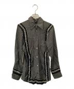 JUNYA WATANABE COMME des GARCONS(ジュンヤワタナベ コムデギャルソン）の古着「シルクシャツ」｜ブラック×ホワイト