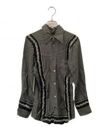 JUNYA WATANABE COMME des GARCONS（(ジュンヤワタナベ コムデギャルソン）の古着「シルクシャツ」｜ブラック×ホワイト
