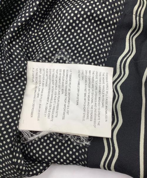 JUNYA WATANABE COMME des GARCONS（(ジュンヤワタナベ コムデギャルソン）JUNYA WATANABE COMME des GARCONS ((ジュンヤワタナベ コムデギャルソン) シルクシャツ ブラック×ホワイト サイズ:Mサイズの古着・服飾アイテム