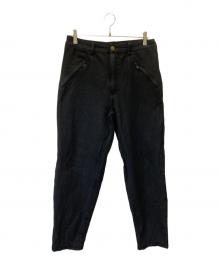 COMME des GARCONS HOMME PLUS（コムデギャルソンオムプリュス）の古着「裏起毛タックテーパードパンツ」｜ブラック