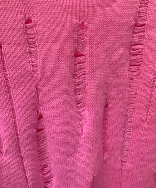 COMME des GARCONS GIRL（コムデギャルソンガール）COMME des GARCONS GIRL (コムデギャルソンガール) 薄手ニット ピンク サイズ:Lの古着・服飾アイテム