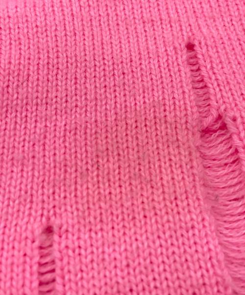 COMME des GARCONS GIRL（コムデギャルソンガール）COMME des GARCONS GIRL (コムデギャルソンガール) 薄手ニット ピンク サイズ:Lの古着・服飾アイテム