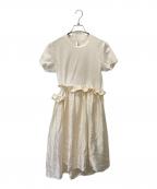 noir kei ninomiyaノワール ケイ ニノミヤ）の古着「半袖ワンピース」｜ホワイト×ベージュ