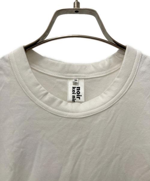 noir kei ninomiya（ノワール ケイ ニノミヤ）noir kei ninomiya (ノワール ケイ ニノミヤ) 半袖ワンピース ホワイト×ベージュ サイズ:Mの古着・服飾アイテム