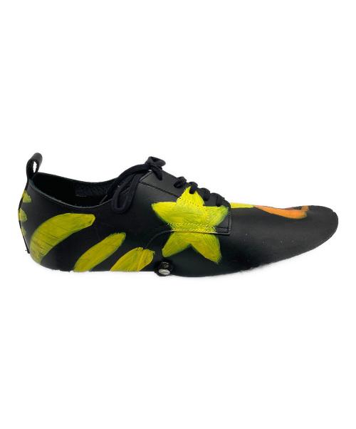 COMME des GARCONS（コムデギャルソン）COMME des GARCONS (コムデギャルソン) 落書きプリントレザーシューズカバー ブラック サイズ:不明の古着・服飾アイテム
