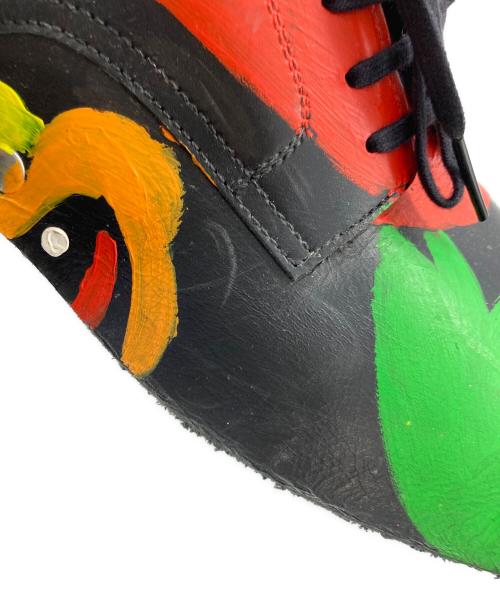 COMME des GARCONS（コムデギャルソン）COMME des GARCONS (コムデギャルソン) 落書きプリントレザーシューズカバー ブラック サイズ:不明の古着・服飾アイテム