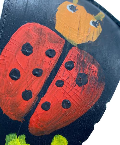 COMME des GARCONS（コムデギャルソン）COMME des GARCONS (コムデギャルソン) 落書きプリントレザーシューズカバー ブラック サイズ:不明の古着・服飾アイテム