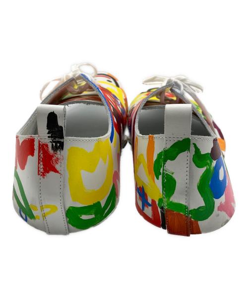 COMME des GARCONS（コムデギャルソン）COMME des GARCONS (コムデギャルソン) 落書きプリントレザーシューズカバー ホワイト サイズ:不明の古着・服飾アイテム