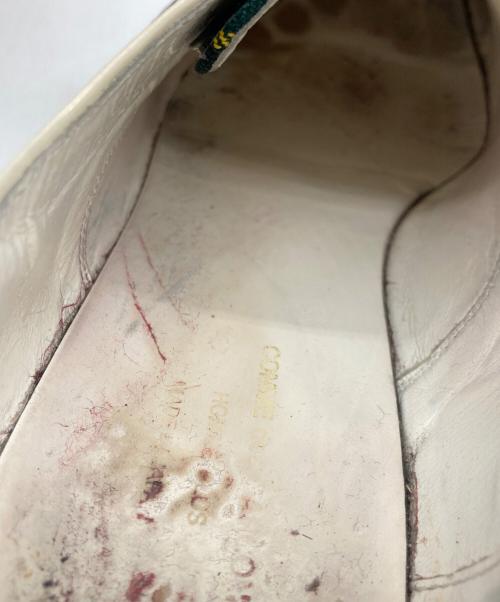 COMME des GARCONS HOMME PLUS（コムデギャルソンオムプリュス）COMME des GARCONS HOMME PLUS (コムデギャルソンオムプリュス) レザーシューズ ホワイト×グリーン サイズ:26.0cmの古着・服飾アイテム