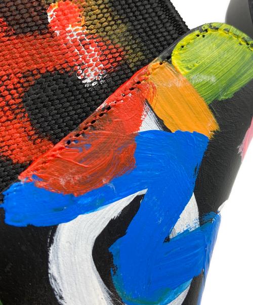 COMME des GARCONS（コムデギャルソン）COMME des GARCONS (コムデギャルソン) 落書きプリントレザーサイドゴアブーツカバー ブラック サイズ:不明の古着・服飾アイテム