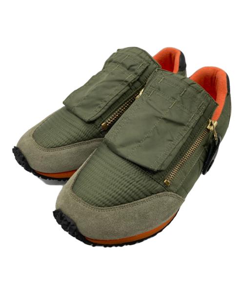 KAPITAL（キャピタル）KAPITAL (キャピタル) MA-1スニーカー カーキ×オレンジ サイズ:不明の古着・服飾アイテム