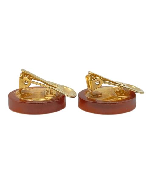 Salvatore Ferragamo（サルヴァトーレ フェラガモ）Salvatore Ferragamo (サルヴァトーレ フェラガモ) イヤリング ブラウン×ゴールドの古着・服飾アイテム