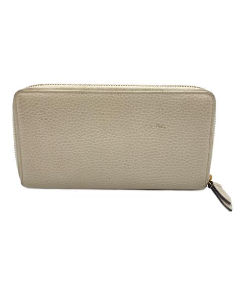 GUCCI（グッチ）GUCCI (グッチ) ダブルG ジップアラウンドウォレット ホワイトの古着・服飾アイテム