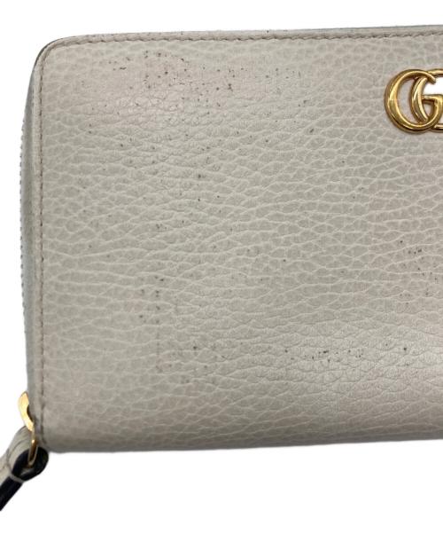GUCCI（グッチ）GUCCI (グッチ) ダブルG ジップアラウンドウォレット ホワイトの古着・服飾アイテム