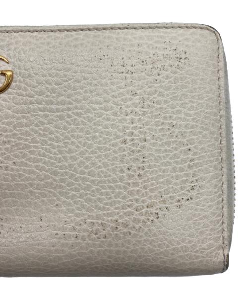 GUCCI（グッチ）GUCCI (グッチ) ダブルG ジップアラウンドウォレット ホワイトの古着・服飾アイテム