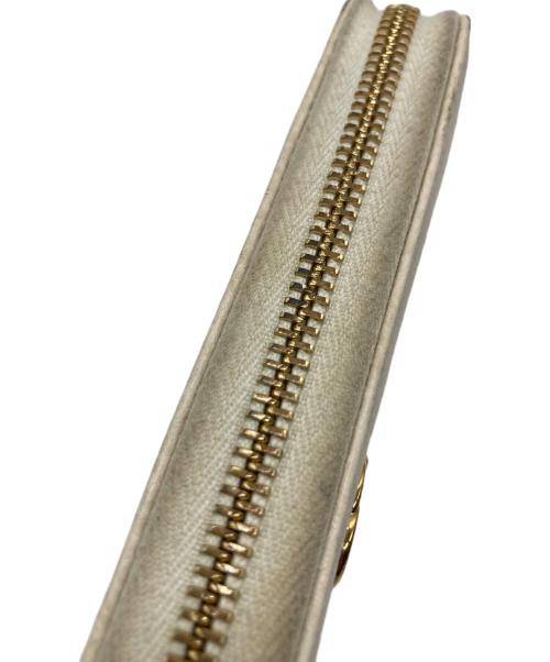 GUCCI（グッチ）GUCCI (グッチ) ダブルG ジップアラウンドウォレット ホワイトの古着・服飾アイテム