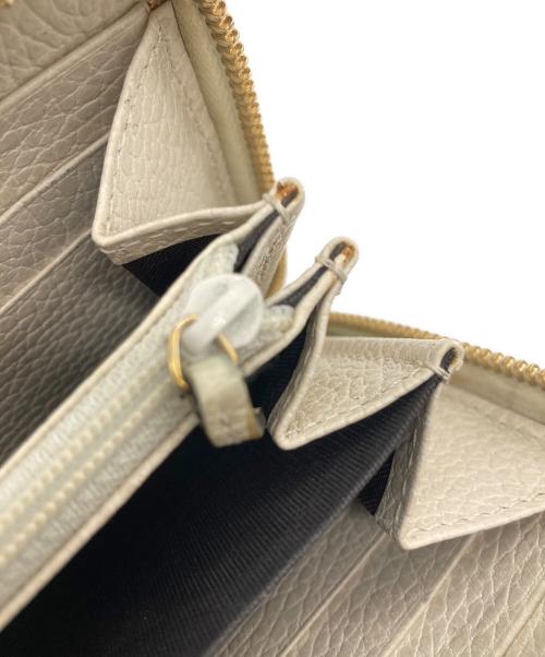 GUCCI（グッチ）GUCCI (グッチ) ダブルG ジップアラウンドウォレット ホワイトの古着・服飾アイテム