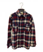WOOLRICHウールリッチ）の古着「長袖シャツ」｜レッド×ネイビー×ホワイト