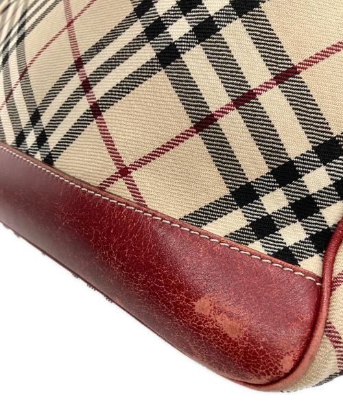 BURBERRY BLUE LABEL（バーバリー ブルー レーベル）BURBERRY BLUE LABEL (バーバリー ブルー レーベル) ワンショルダーバッグ レッド×ブラウンの古着・服飾アイテム