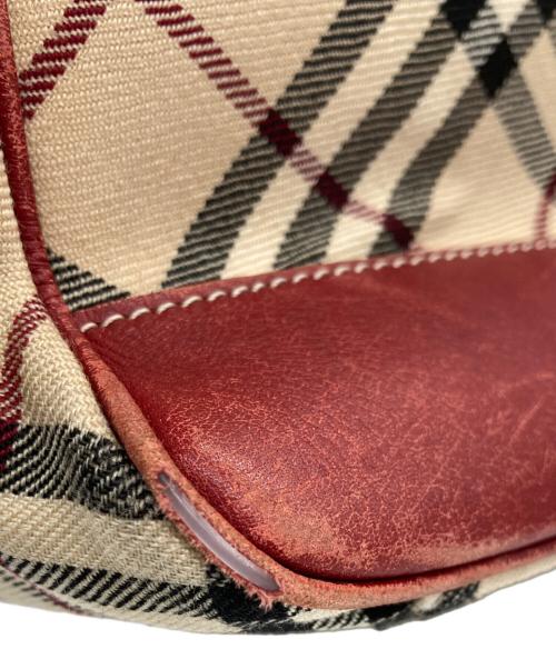BURBERRY BLUE LABEL（バーバリー ブルー レーベル）BURBERRY BLUE LABEL (バーバリー ブルー レーベル) ワンショルダーバッグ レッド×ブラウンの古着・服飾アイテム