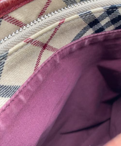 BURBERRY BLUE LABEL（バーバリー ブルー レーベル）BURBERRY BLUE LABEL (バーバリー ブルー レーベル) ワンショルダーバッグ レッド×ブラウンの古着・服飾アイテム