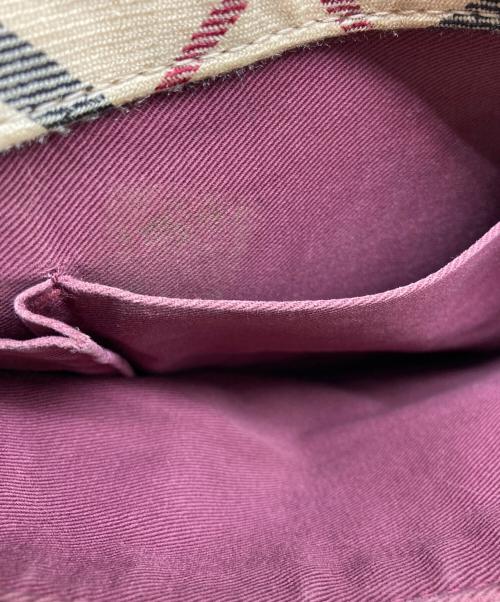 BURBERRY BLUE LABEL（バーバリー ブルー レーベル）BURBERRY BLUE LABEL (バーバリー ブルー レーベル) ワンショルダーバッグ レッド×ブラウンの古着・服飾アイテム