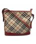 BURBERRY BLUE LABEL（バーバリー ブルー レーベル）の古着「ワンショルダーバッグ」｜レッド×ブラウン