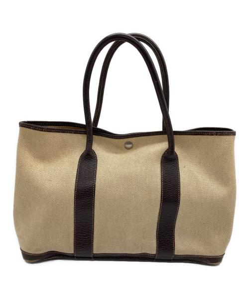 HERMES（エルメス）HERMES (エルメス) トートバッグ アイボリー×ブラウンの古着・服飾アイテム