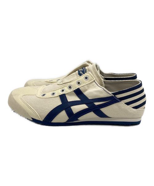 Onitsuka Tiger（オニツカタイガー）Onitsuka Tiger (オニツカタイガー) ローカットスニーカー ベージュ×ネイビー サイズ:24.0cmの古着・服飾アイテム