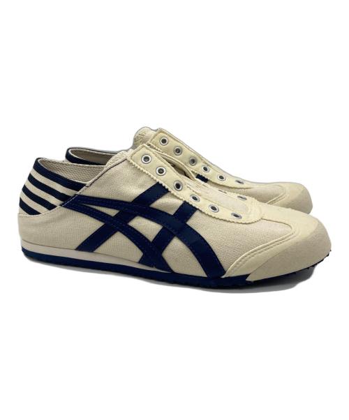 Onitsuka Tiger（オニツカタイガー）Onitsuka Tiger (オニツカタイガー) ローカットスニーカー ベージュ×ネイビー サイズ:24.0cmの古着・服飾アイテム