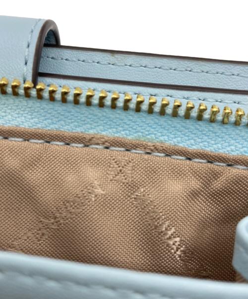 MICHAEL KORS（マイケル・コース）MICHAEL KORS (マイケル・コース) 2つ折り財布 ホワイト×ブルーの古着・服飾アイテム