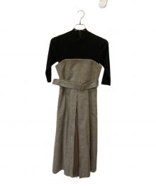 FRAY ID（フレイ アイディー）の古着「長袖ワンピース」｜ブラウン