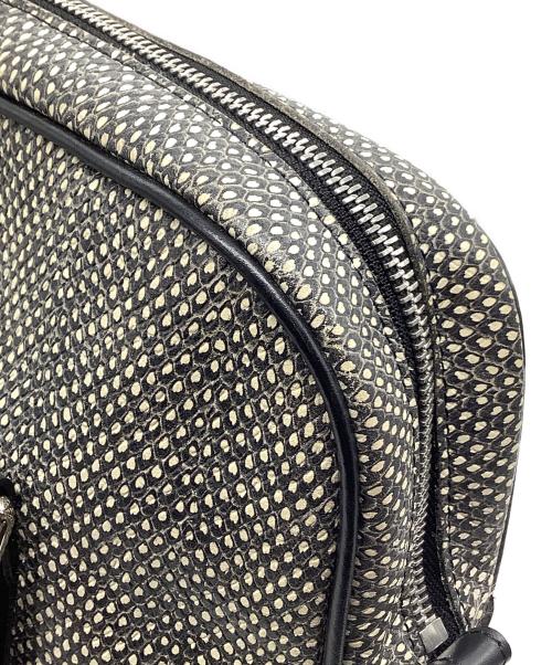 JACQUES LE CORRE（ジャックルコー）JACQUES LE CORRE (ジャックルコー) パイソン型押しトートバッグ ブラックの古着・服飾アイテム