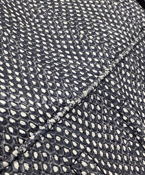 JACQUES LE CORRE（ジャックルコー）JACQUES LE CORRE (ジャックルコー) パイソン型押しトートバッグ ブラックの古着・服飾アイテム