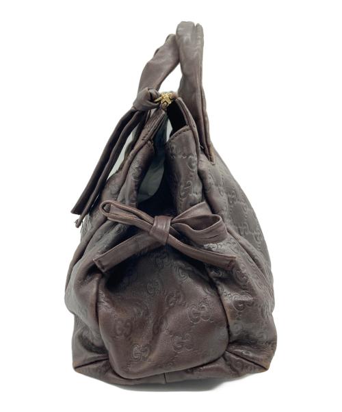 GUCCI（グッチ）GUCCI (グッチ) ハンドバッグ ブラウンの古着・服飾アイテム