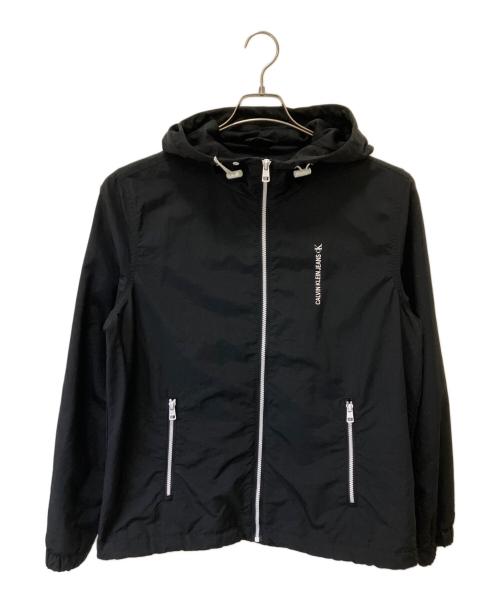 Calvin Klein Jeans（カルバンクラインジーンズ）Calvin Klein Jeans (カルバンクラインジーンズ) ナイロンジャケット ブラック サイズ:Sの古着・服飾アイテム