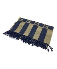 FENDI（フェンディ）の古着「マフラー」｜カーキ×ネイビー