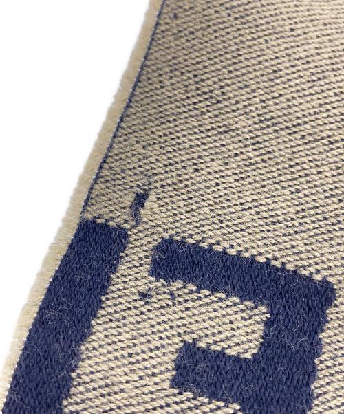 FENDI（フェンディ）FENDI (フェンディ) マフラー カーキ×ネイビーの古着・服飾アイテム
