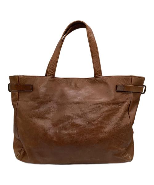 DRIES VAN NOTEN（ドリスヴァンノッテン）DRIES VAN NOTEN (ドリスヴァンノッテン) レザートートバッグ ブラウンの古着・服飾アイテム