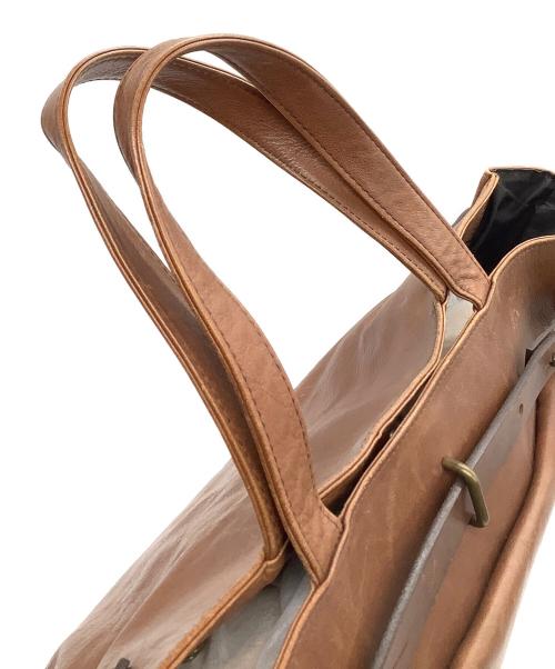 DRIES VAN NOTEN（ドリスヴァンノッテン）DRIES VAN NOTEN (ドリスヴァンノッテン) レザートートバッグ ブラウンの古着・服飾アイテム