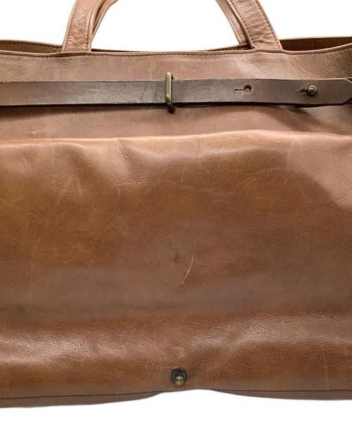 DRIES VAN NOTEN（ドリスヴァンノッテン）DRIES VAN NOTEN (ドリスヴァンノッテン) レザートートバッグ ブラウンの古着・服飾アイテム
