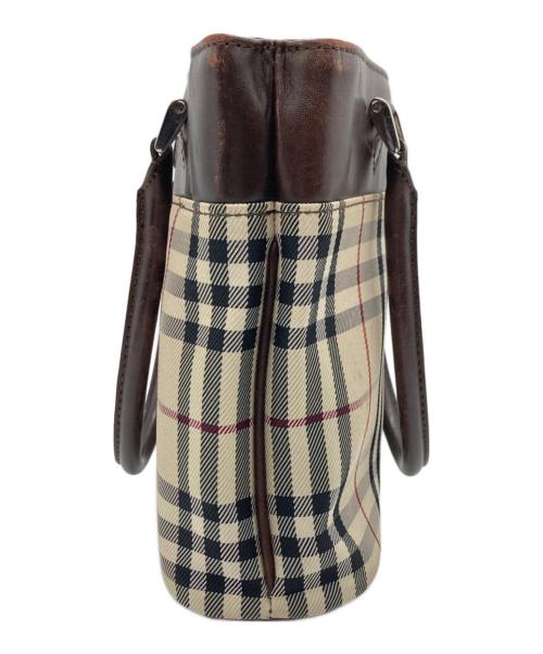 BURBERRY（バーバリー）BURBERRY (バーバリー) ハンドバッグ ベージュ×ブラックの古着・服飾アイテム