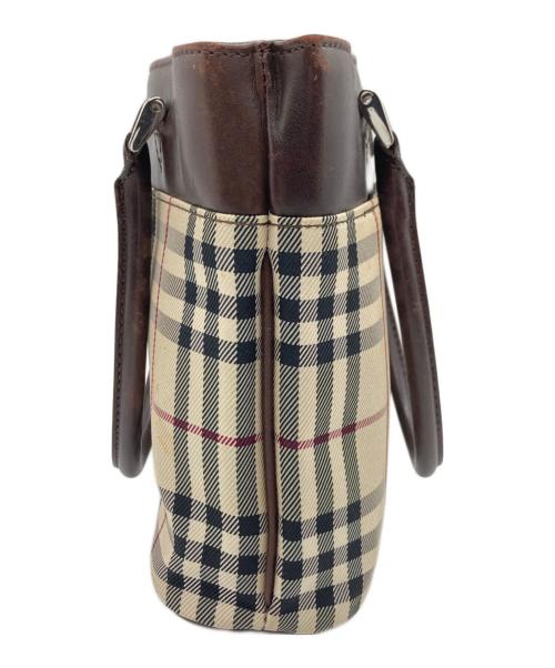 BURBERRY（バーバリー）BURBERRY (バーバリー) ハンドバッグ ベージュ×ブラックの古着・服飾アイテム