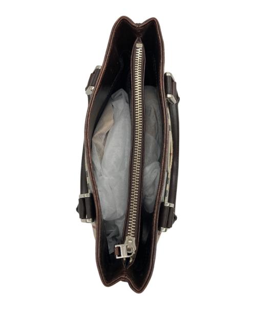 BURBERRY（バーバリー）BURBERRY (バーバリー) ハンドバッグ ベージュ×ブラックの古着・服飾アイテム