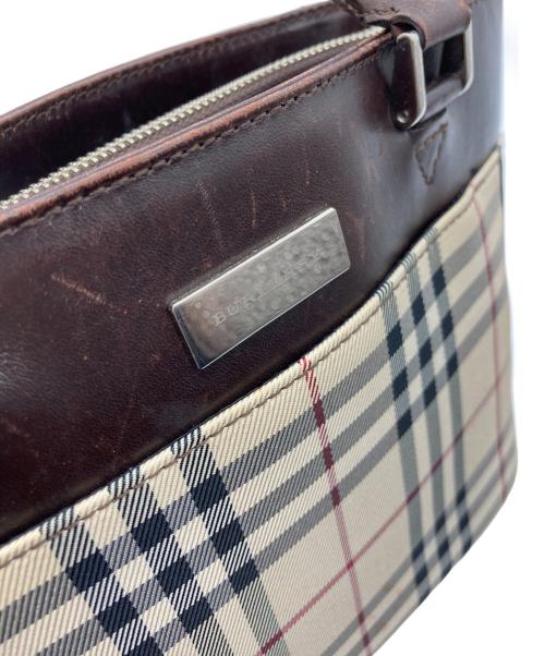BURBERRY（バーバリー）BURBERRY (バーバリー) ハンドバッグ ベージュ×ブラックの古着・服飾アイテム